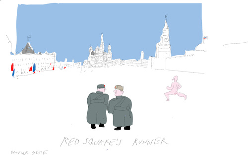 Cartoon: Red square s runner (medium) by gungor tagged red,square,red,square