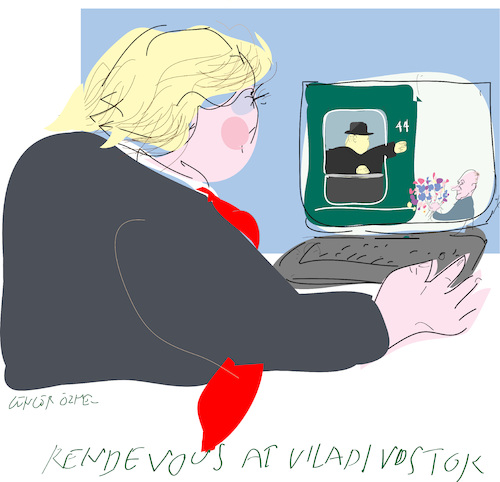 Cartoon: Rendezvous at Viladivostok (medium) by gungor tagged russia,russia