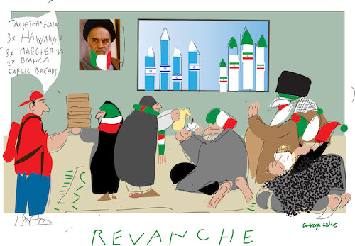 Cartoon: Rising lion versus Mollahs (medium) by gungor tagged iran,and,israel,conflict,iran,and,israel,conflict