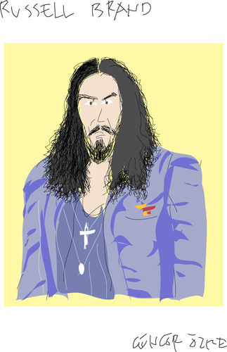 Cartoon: Russell Brand (medium) by gungor tagged england