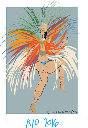 Cartoon: Samba Parade (medium) by gungor tagged brazil