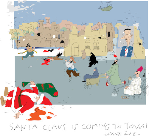 Cartoon: Santa is coming (medium) by gungor tagged middle,east