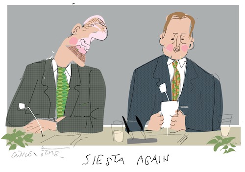 Cartoon: Second Siesta (medium) by gungor tagged turkey