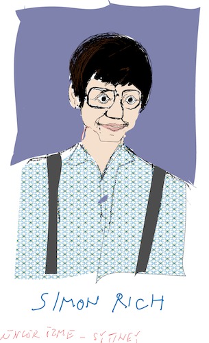 Cartoon: Simon Rich (medium) by gungor tagged book