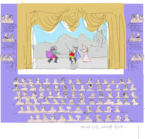 Cartoon: Small Fun (medium) by gungor tagged theatre