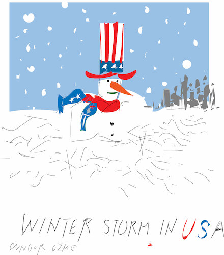 Cartoon: Snow storm in USA (medium) by gungor tagged winter,storm,in,usa,2022,winter,storm,in,usa,2022