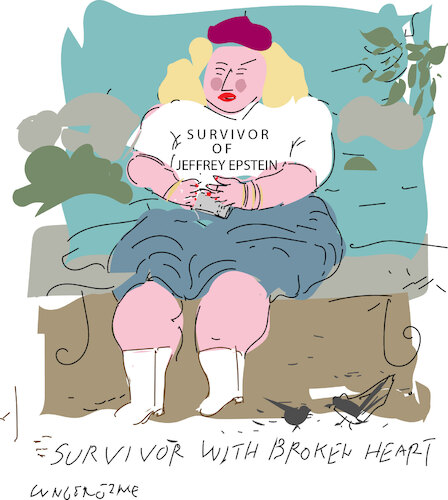 Cartoon: Survivor of Jeffrey Epstein (medium) by gungor tagged survivor,of,jeffriy,epstein,survivor,of,jeffriy,epstein