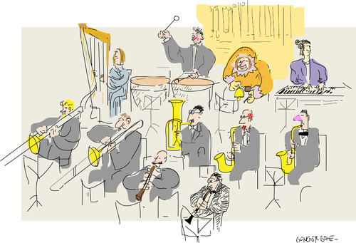 Cartoon: The Orchestra (medium) by gungor tagged music