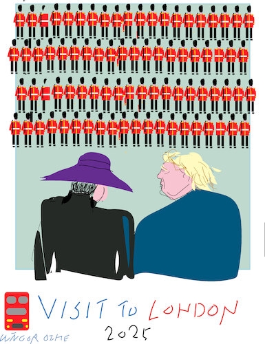 Cartoon: Trumps at Windsor (medium) by gungor tagged trump,in,londn,trump,in,londn