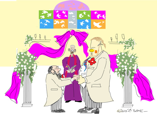 Cartoon: TYing the Knot (medium) by gungor tagged usa