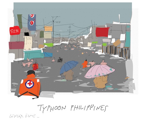 Typhoon Mangkhut By gungor | Nature Cartoon | TOONPOOL
