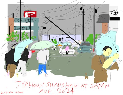 Typhoon Shanshan at Japan Typhoon Shanshan at Japan