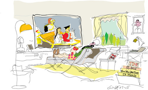 Cartoon: villa osama (medium) by gungor tagged osama,bin,laden
