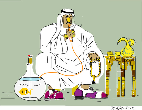 Cartoon: Wealthy not Happy (medium) by gungor tagged uae