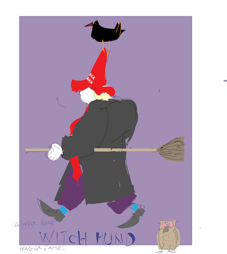 Cartoon: Witch hunt (medium) by gungor tagged witch,hunt,for,trump,witch,hunt,for,trump