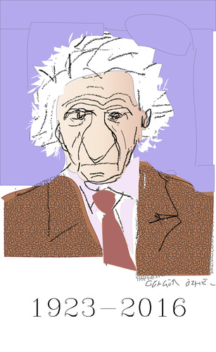 Cartoon: Yves Bonnefoy (medium) by gungor tagged france