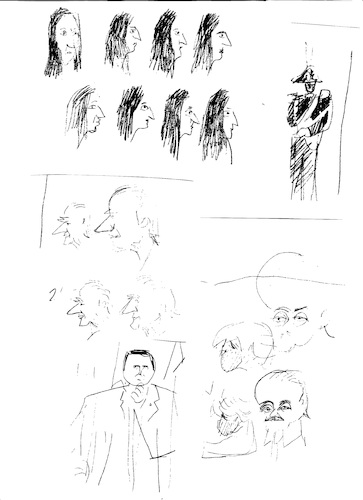 Cartoon: Faces 25 and 26 (medium) by gungor tagged sketch,sketch