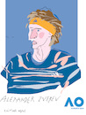 Cartoon: Alexander Zverev (small) by gungor tagged tennis