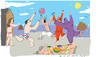 Cartoon: Bathers 2 (small) by gungor tagged france