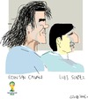 Cartoon: L.Suarez and E.Cavani (small) by gungor tagged brazil2014