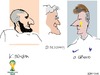 Cartoon: O.Giroud and K.Benzema (small) by gungor tagged brazil2014