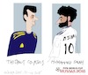 Cartoon: T.Courtois and M.Salah (small) by gungor tagged world,cup