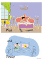 Cartoon: War and Peace-TV (small) by gungor tagged uk