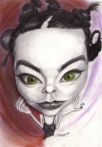 Cartoon: Bjork (medium) by Tomek tagged bjork