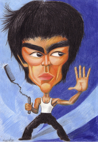 Bruce Lee By Tomek | Famous People Cartoon | TOONPOOL