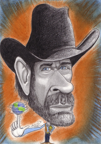 Cartoon: Chuck Norris (medium) by Tomek tagged chuck,norris