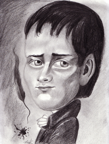 Cartoon: Heinrich von Kleist (medium) by Tomek tagged german,poet,and,romance,writer