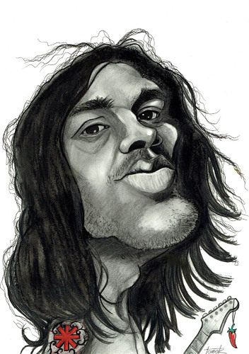 Cartoon: John Frusciante (medium) by Tomek tagged john,frusciante,red,hot,chill,peppers