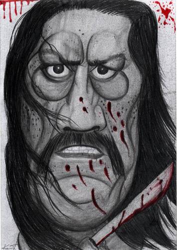 Cartoon: machete (medium) by Tomek tagged danny,trejo,machete