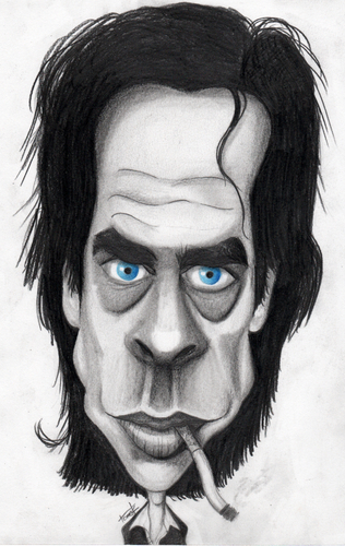 Cartoon: Nick Cave (medium) by Tomek tagged nick,cave,caricature