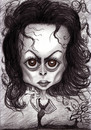 Cartoon: Helena Bonham Carter (small) by Tomek tagged fantasy