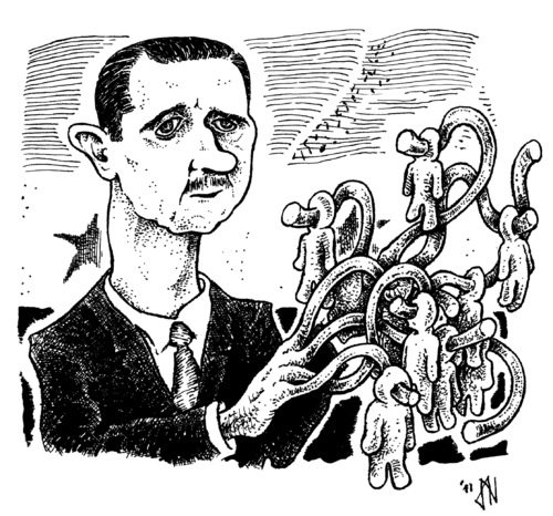 Cartoon: Al-Assad (medium) by JP tagged bashar,al,assad,syrien,syria,dictator,diktator,sniper,scharfschützen,diktator,scharfschützen,syrien,bashar al assad,bashar,al,assad