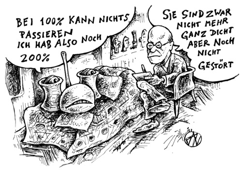 Cartoon: atomische prozente (medium) by JP tagged akw,freud,psychoanalyse,störfall,biblis
