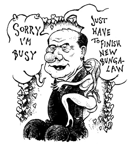 Cartoon: Bunga-the law (medium) by JP tagged bunga,berlusconi,silvio berlusconi,bunga,silvio,berlusconi