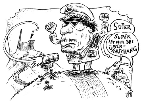 Gaddafi im Stress Gaddafi im Stress