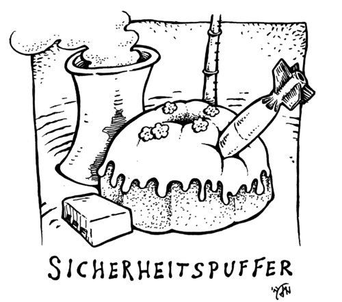 Cartoon: Sicherheitspuffer (medium) by JP tagged sicherjeitspuffer,akw,atomausstieg,chance,sicherjeitspuffer,sicherheit,akw,atomausstieg,chance