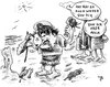 Cartoon: bademeister vom mittelmeer (small) by JP tagged europa,libyen,gaddafi,waffenlieferung,rüstungsgüter