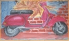 Cartoon: Vespa paint in oil (small) by freakyfrank tagged eifersucht,spanien,grün,liebe,sex,vespa,px,t5