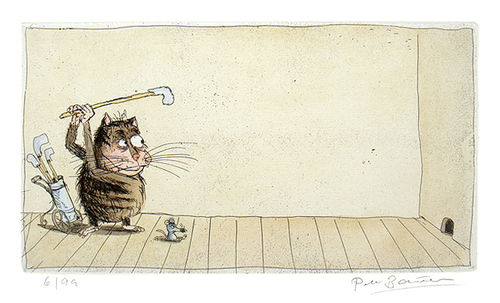 Cartoon: Ohne Titel (medium) by Peter Bauer tagged katzen,golf,peter,bauer