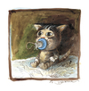 Cartoon: Ohne Titel (small) by Peter Bauer tagged katzen,nuckel,baby,peter,bauer