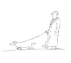 Cartoon: Ohne Titel (small) by Peter Bauer tagged hunde,hundeleine,peter,bauer