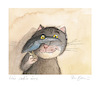 Cartoon: Wir sehn uns. (small) by Peter Bauer tagged philosophie,vogel,katze,augen