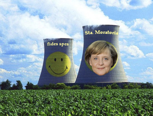 Cartoon: Sta. Moratoria (medium) by Summa summa tagged reaktor,merkel,atom,moratorium