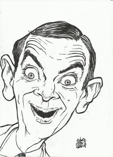 Cartoon: rowen atkinson (medium) by gereksiztarama tagged mr,bean