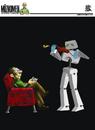 Cartoon: ... (small) by gereksiztarama tagged robot,violin,keman