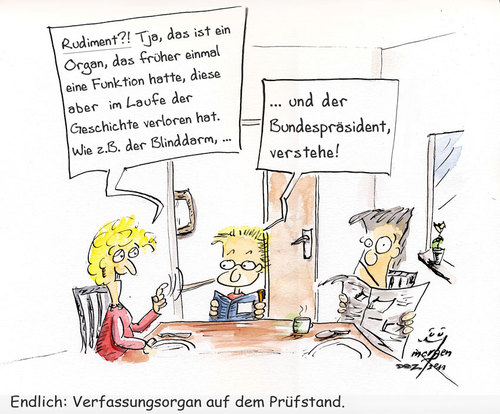 Cartoon: Was Hausaufgaben alles auslösen (medium) by Lupe tagged bundespräsident,wulff,bundeskanzler,pressefreiheit,kredit,hannover,lügen,hausaufgaben,eltern,küche,christian,verfasung,verfassnungsorgan,organ,rudiment